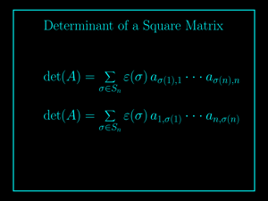 matrice determinant