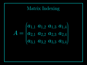 matrices indexing