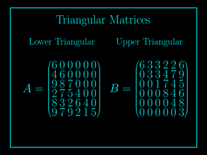 triangular matrices