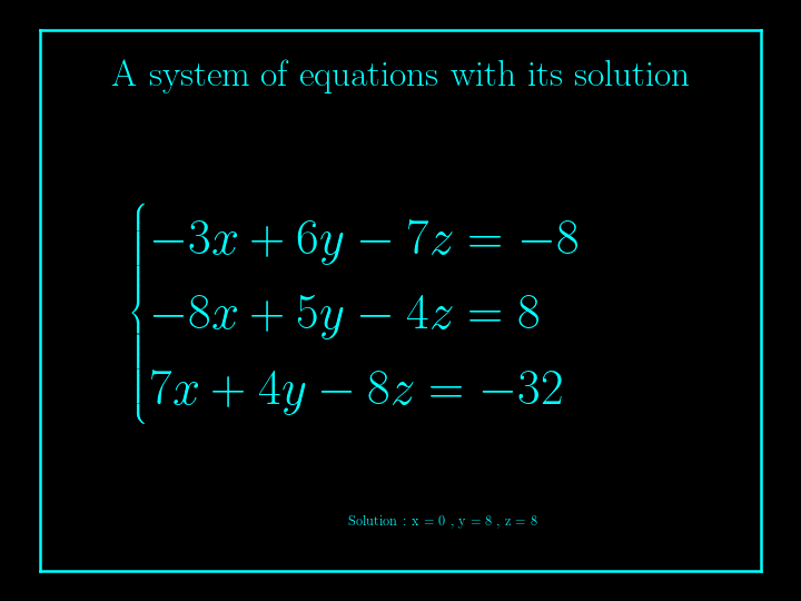 system of linear equations