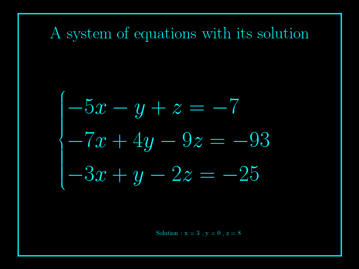 system of linear equations